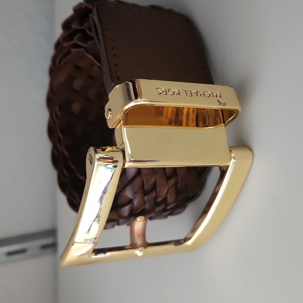 Michael Kors Brown Belt Gold Hardware